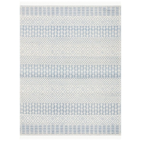 Safavieh 8 x 10 ft. Natura Hand Loomed Rectangle Rug, Ivory & Blue NAT852M-8